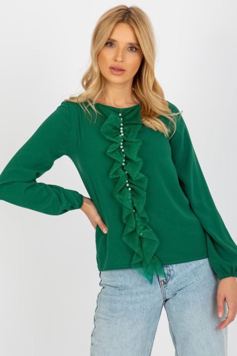 Bluzka Model LK-BZ-506673.36 Dark Green - Lakerta Bluzka Model LK-BZ-506673.36 Dark Green - Lakerta