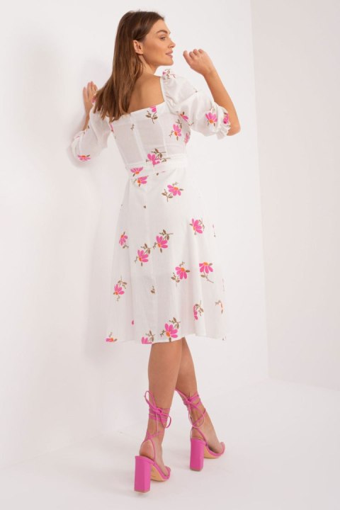 Sukienka Model LK-SK-508964-3.95 White/Pink - Lakerta Sukienka Model LK-SK-508964-3.95 White/Pink - Lakerta