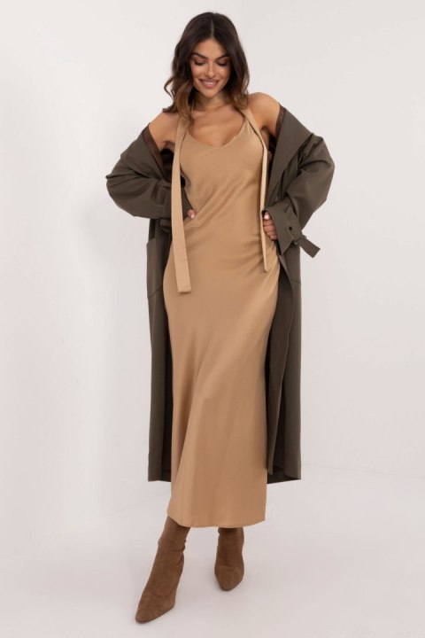 Sukienka Model LK-SK-509715.51 Camel - Lakerta Sukienka Model LK-SK-509715.51 Camel - Lakerta
