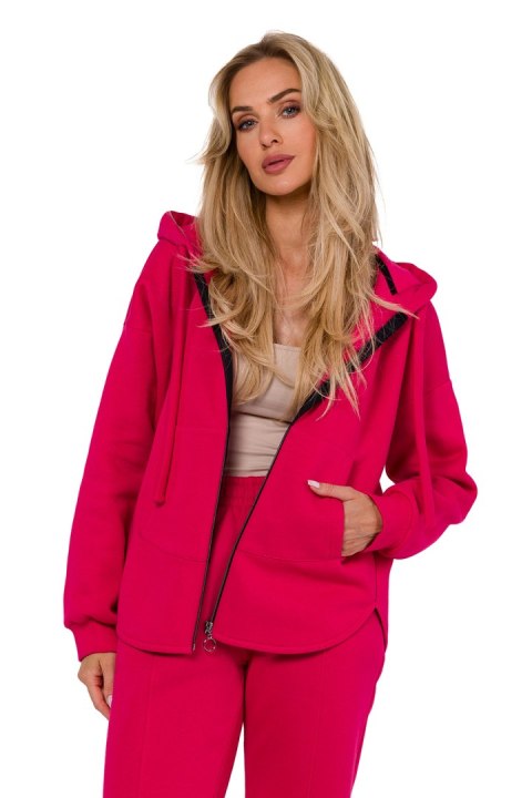 Bluza Damska Model MOE761 Malina - Moe Bluza Damska Model MOE761 Malina - Moe