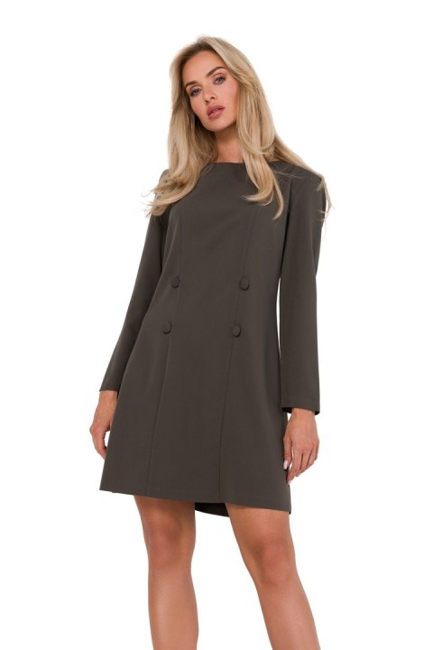 Sukienka Model MOE753 Khaki - Moe Sukienka Model MOE753 Khaki - Moe