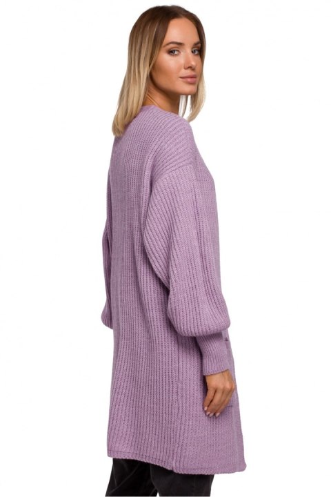 Sweter Kardigan Model MOE538 Lawenda - Moe Sweter Kardigan Model MOE538 Lawenda - Moe