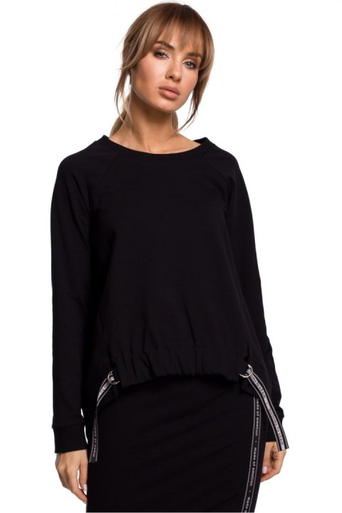 Bluza Damska Model MOE492 Black - Moe Bluza Damska Model MOE492 Black - Moe