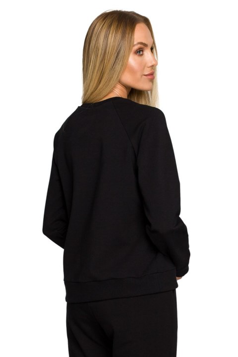 Bluza Damska Model MOE693 Black - Moe Bluza Damska Model MOE693 Black - Moe