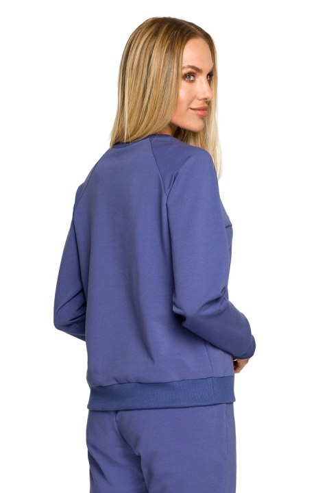 Bluza Damska Model MOE693 Indygo - Moe Bluza Damska Model MOE693 Indygo - Moe