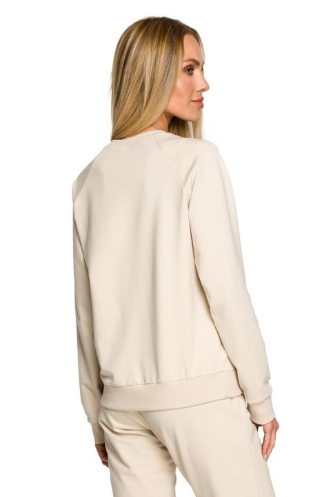 Bluza Damska Model MOE693 Piasek - Moe Bluza Damska Model MOE693 Piasek - Moe