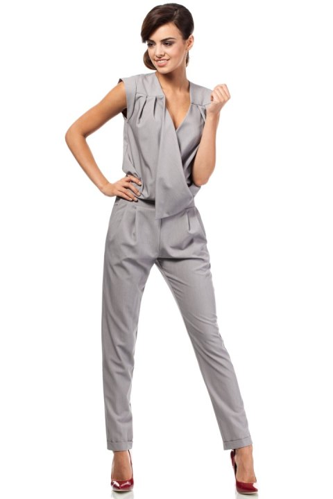 Kombinezon Damski Model MOE196 Grey - Moe Kombinezon Damski Model MOE196 Grey - Moe