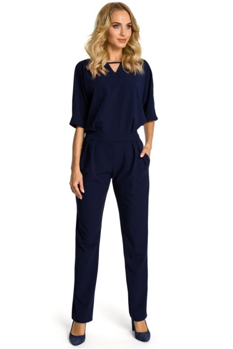 Kombinezon Damski Model MOE334 Navy - Moe Kombinezon Damski Model MOE334 Navy - Moe