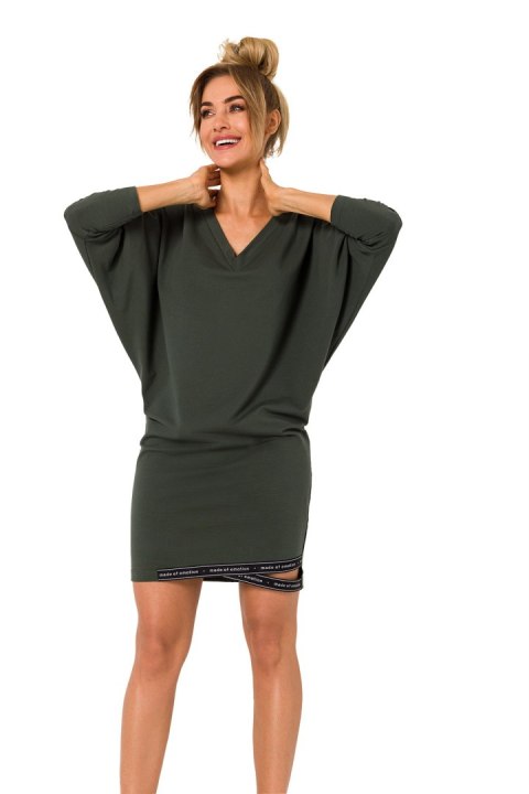 Sukienka Model MOE732 Militare Green - Moe Sukienka Model MOE732 Militare Green - Moe