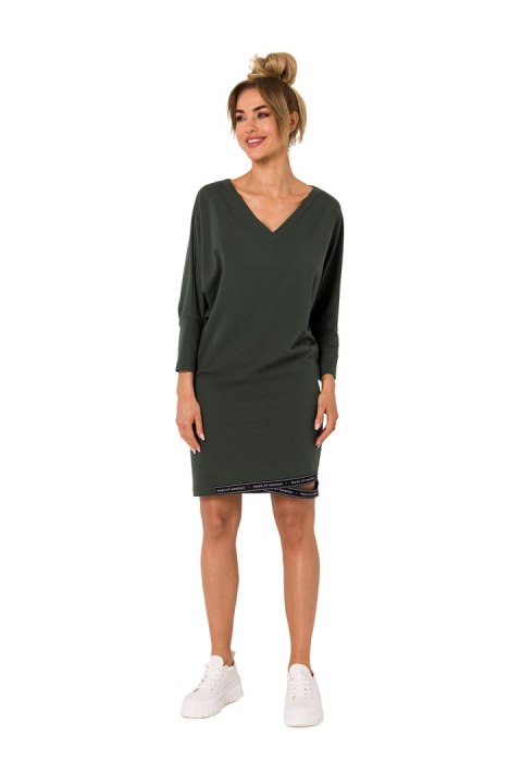 Sukienka Model MOE732 Militare Green - Moe Sukienka Model MOE732 Militare Green - Moe