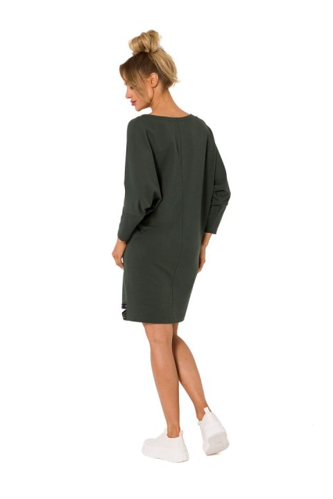 Sukienka Model MOE732 Militare Green - Moe Sukienka Model MOE732 Militare Green - Moe
