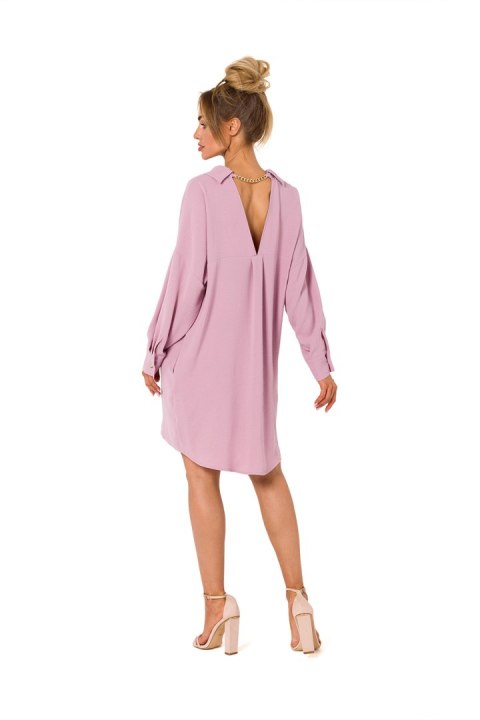Sukienka Model MOE740 Dirty Pink - Moe Sukienka Model MOE740 Dirty Pink - Moe