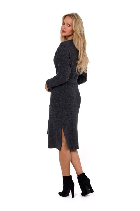 Sukienka Model MOE772 Antracyt - Moe Sukienka Model MOE772 Antracyt - Moe
