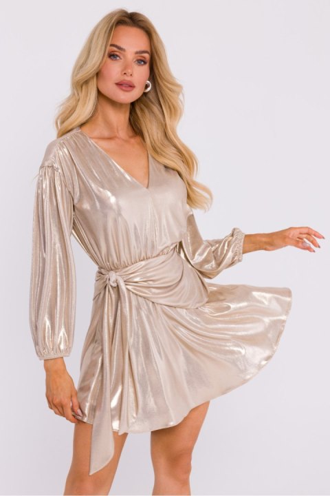 Sukienka Model MOE832 Szampan - Moe Sukienka Model MOE832 Szampan - Moe