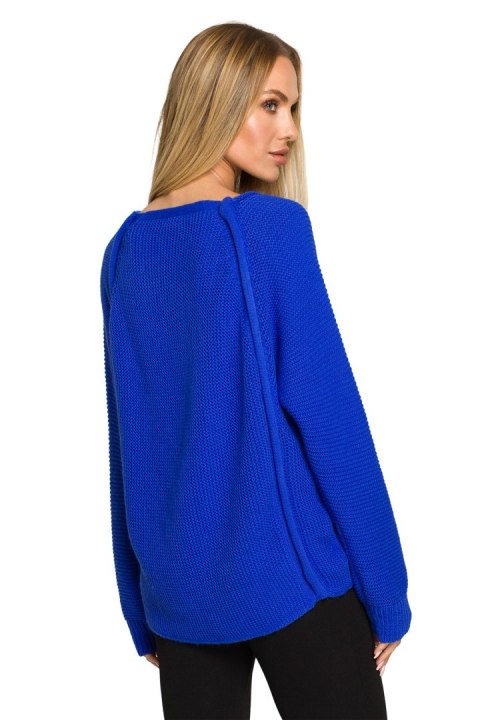 Sweter Damski Model MOE712 Szafir - Moe Sweter Damski Model MOE712 Szafir - Moe