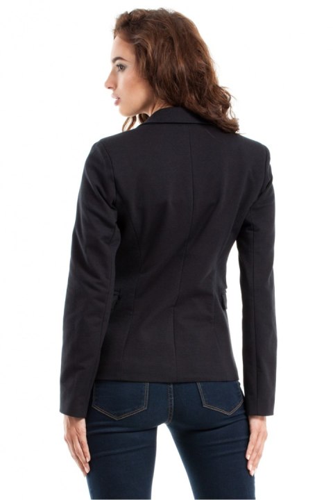 Żakiet Model MOE243 Black - Moe Żakiet Model MOE243 Black - Moe
