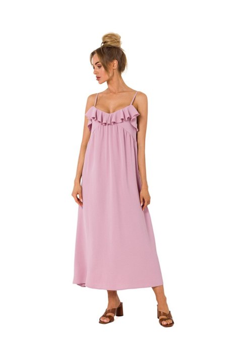 Sukienka Model MOE743 Dirty Pink - Moe Sukienka Model MOE743 Dirty Pink - Moe