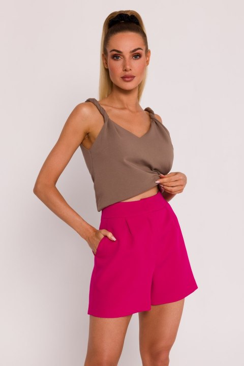 Szorty Damskie Model MOE775 Fuksja - Moe Szorty Damskie Model MOE775 Fuksja - Moe