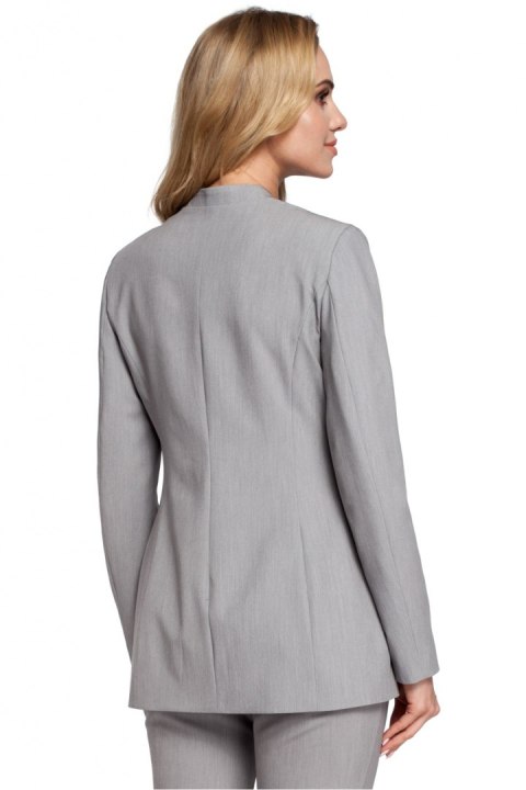 Żakiet Model MOE304 Grey - Moe Żakiet Model MOE304 Grey - Moe