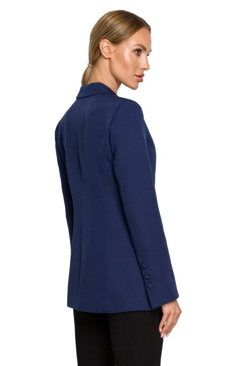 Żakiet Model MOE701 Navy - Moe Żakiet Model MOE701 Navy - Moe