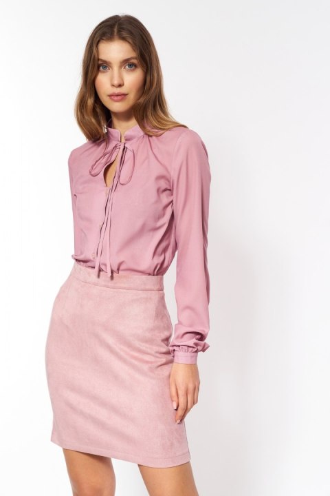 Spódnica Nubukowa różowa spódnica SP64 Pink - Nife Spódnica Nubukowa różowa spódnica SP64 Pink - Nife