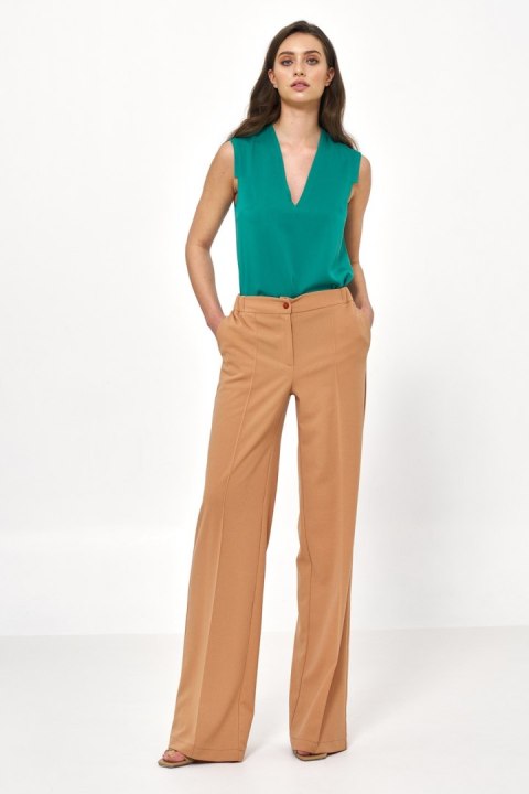 Spodnie Karmelowe spodnie loose cut SD77 Carmel - Nife Spodnie Karmelowe spodnie loose cut SD77 Carmel - Nife