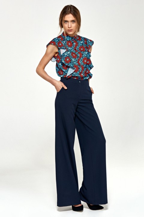 Spodnie typu palazzo SD31 Navy - Nife Spodnie typu palazzo SD31 Navy - Nife