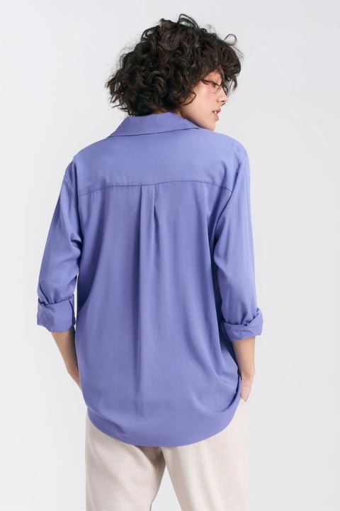 Wiskozowa koszula oversize K75 Violet - Nife Wiskozowa koszula oversize K75 Violet - Nife