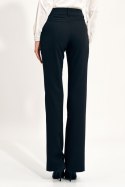 Czarne spodnie typu flare SD69 Black - Nife