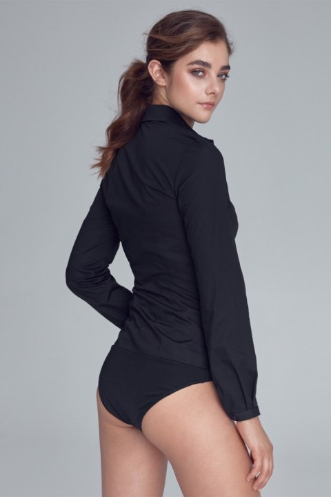 Klasyczna koszula body K54 Black - Nife Klasyczna koszula body K54 Black - Nife